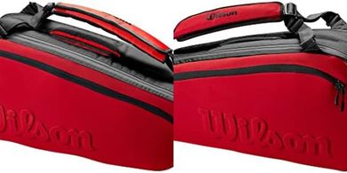 Wilson Clash V2 Super Tour 6-Racket Bag (Red/Black)
