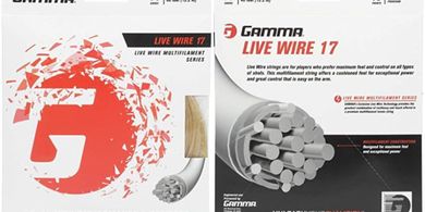 Gamma Live Wire Tennis Strings: Soft, Powerful, Controlled, Arm-Friendly (16L/17/18 Gauge)
