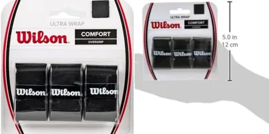 Wilson Ultra Wrap Tennis Overgrips (Black, 3-pack)