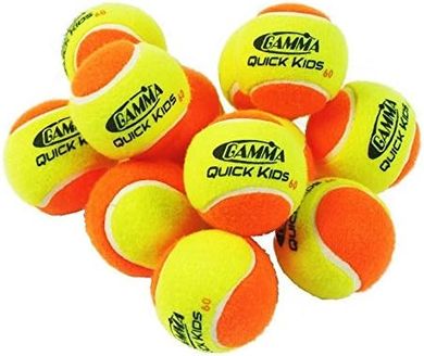 Gamma Quick Kids Practice Tennis Balls: Slower Speed (Red, Orange, Green)
