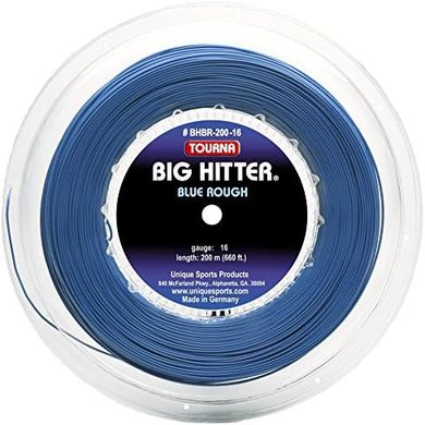 Big Hitter Blue Polyester Tennis String: Max Spin
