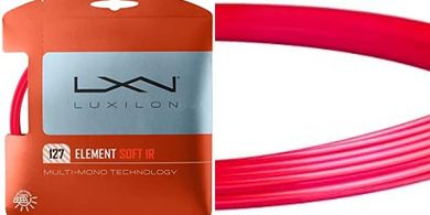 Luxilon Element Soft Tennis String (Red, 127)
