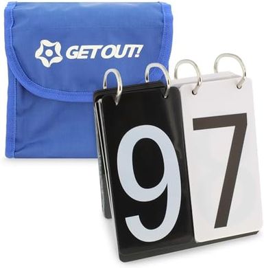 Portable Tennis Scorekeeper: Flip Cards 0-9
