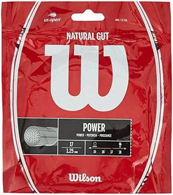 Wilson Natural Gut Tennis Strings, White Set
