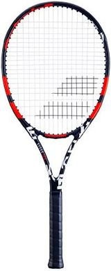 Babolat Evoke 105 Strung Tennis Racquet (Black/Orange, 4 3/8")
