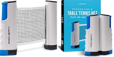 PRO SPIN Retractable Ping Pong Net: Portable, 72", with Clamps & Storage Bag