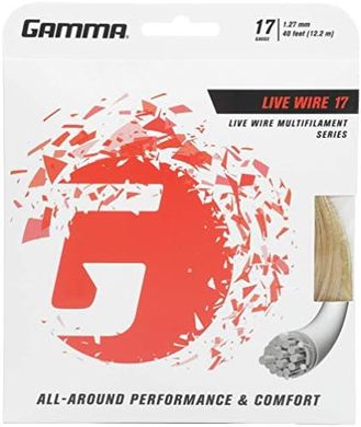 Gamma Live Wire Tennis Strings: Softer, Powerful, & Arm-Friendly (16L/17/18 Gauge)
