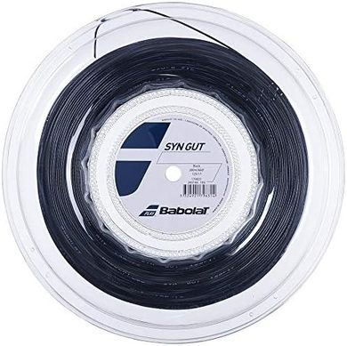 Babolat Synthetic Gut Tennis String, Black, 1.25mm/17G, 200m Reel
