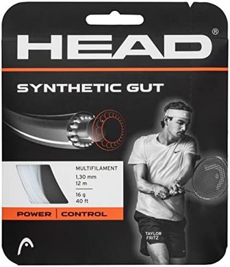 HEAD Synthetic Gut Tennis String: White, 17 Gauge, 40ft
