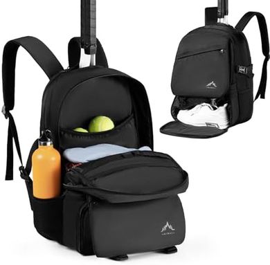 Tennis Backpack: Holds 2 Rackets, Shoes, & Insulated Items
