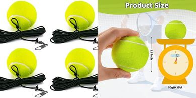 Tennis Trainer Ball with Rebound Baseboard for Self-Practice
